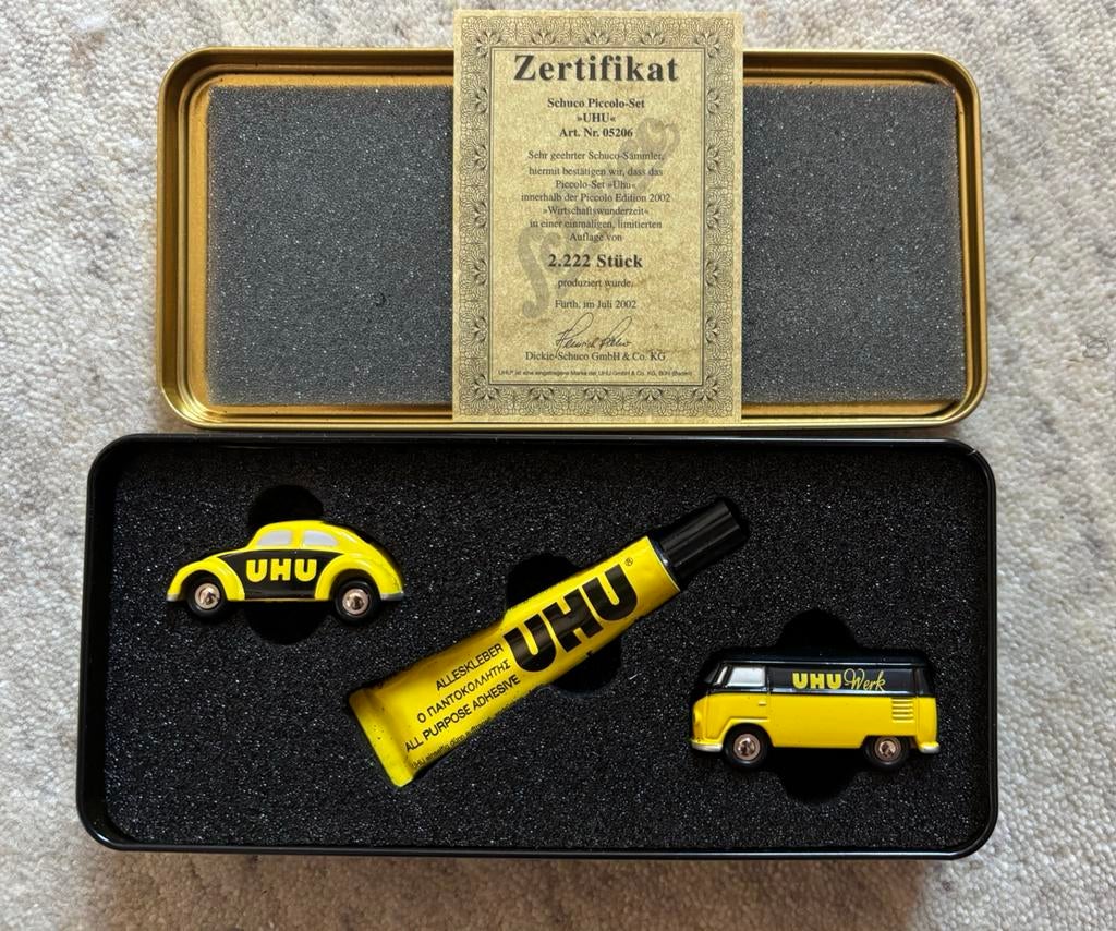 Schuco Piccolo 05206 Set Uhu Volkswagen VW Kever en T1a, Ophalen of Verzenden, Nieuw, Auto, Schuco