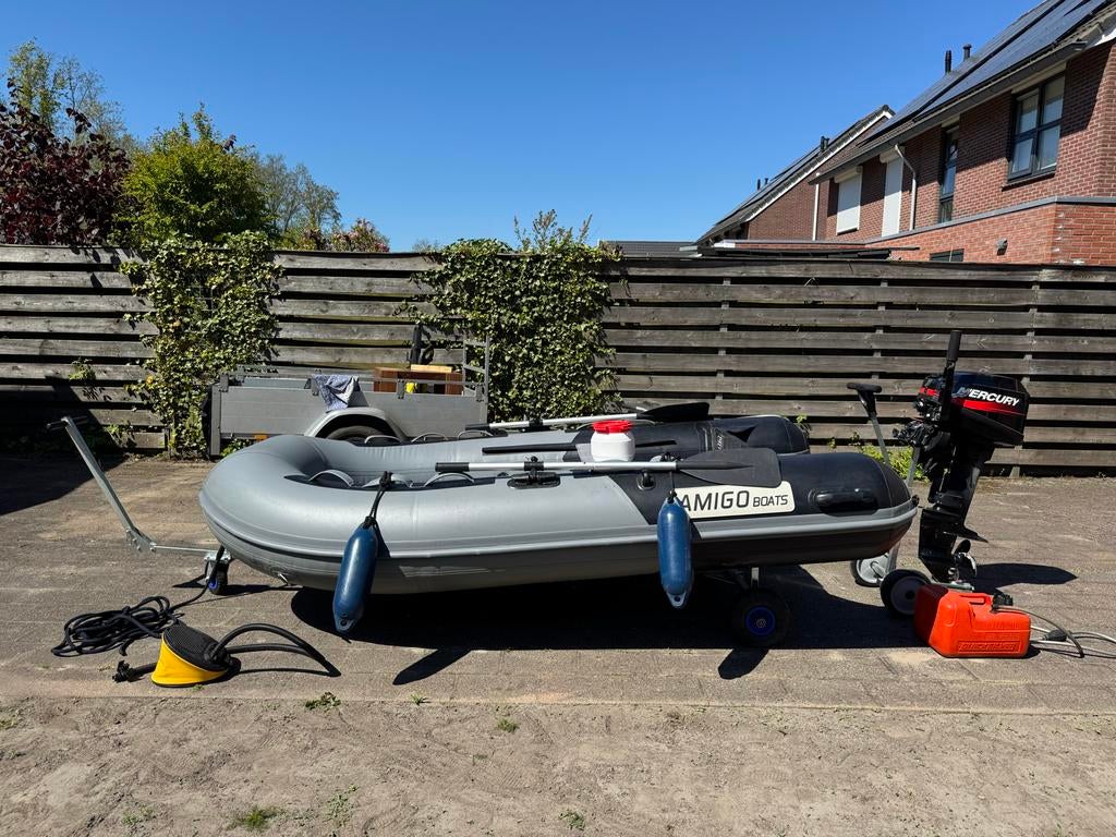 Rubberboot 3 meter met 8pk 2takt, Watersport en Boten, Aluminium, Benzine, Minder dan 70 pk, Ophalen