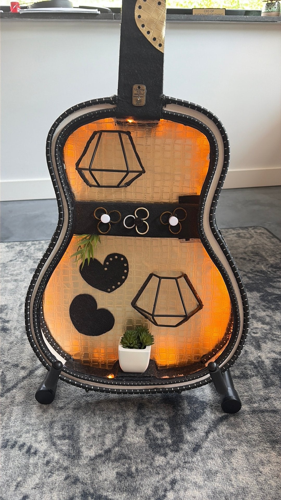 Sieraden kastje gitaar, Muziek en Instrumenten, Ophalen, Zo goed als nieuw, Klassieke of Spaanse gitaar