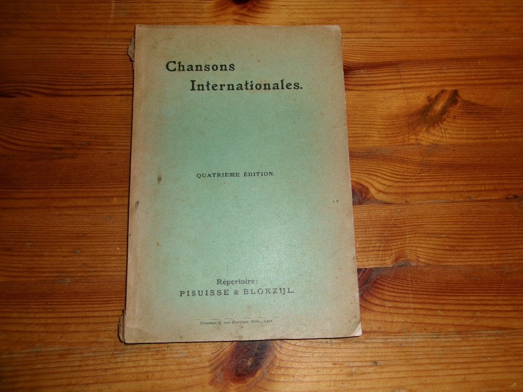 Chansons Internationales - Repertoire Pisuisse / Blokzijl, Boeken, Ophalen of Verzenden, Gelezen, Artiest