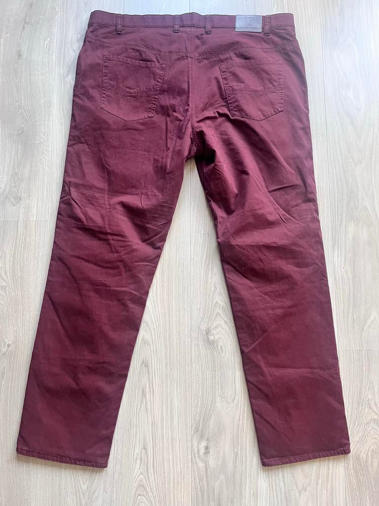 JP Stretch Broek Maat 64 Wijnrood met Grijze Ruit Voering, Ophalen of Verzenden, Gedragen, Overige maten, Rood
