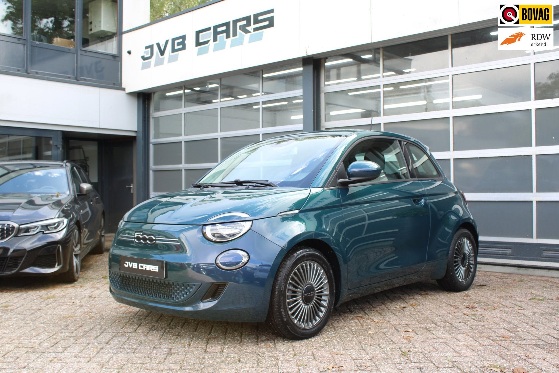 Fiat 500 Icon 42 kWh, Auto's, Automaat, Stof, Gebruikt, Zwart