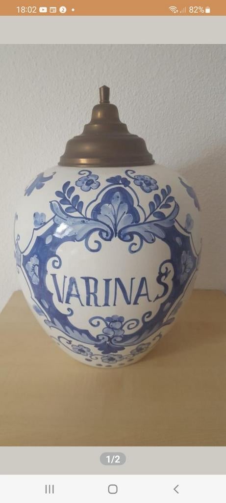 Tabakspot zeer mooi Circa 35 cm hoog, Antiek en Kunst, Ophalen of Verzenden