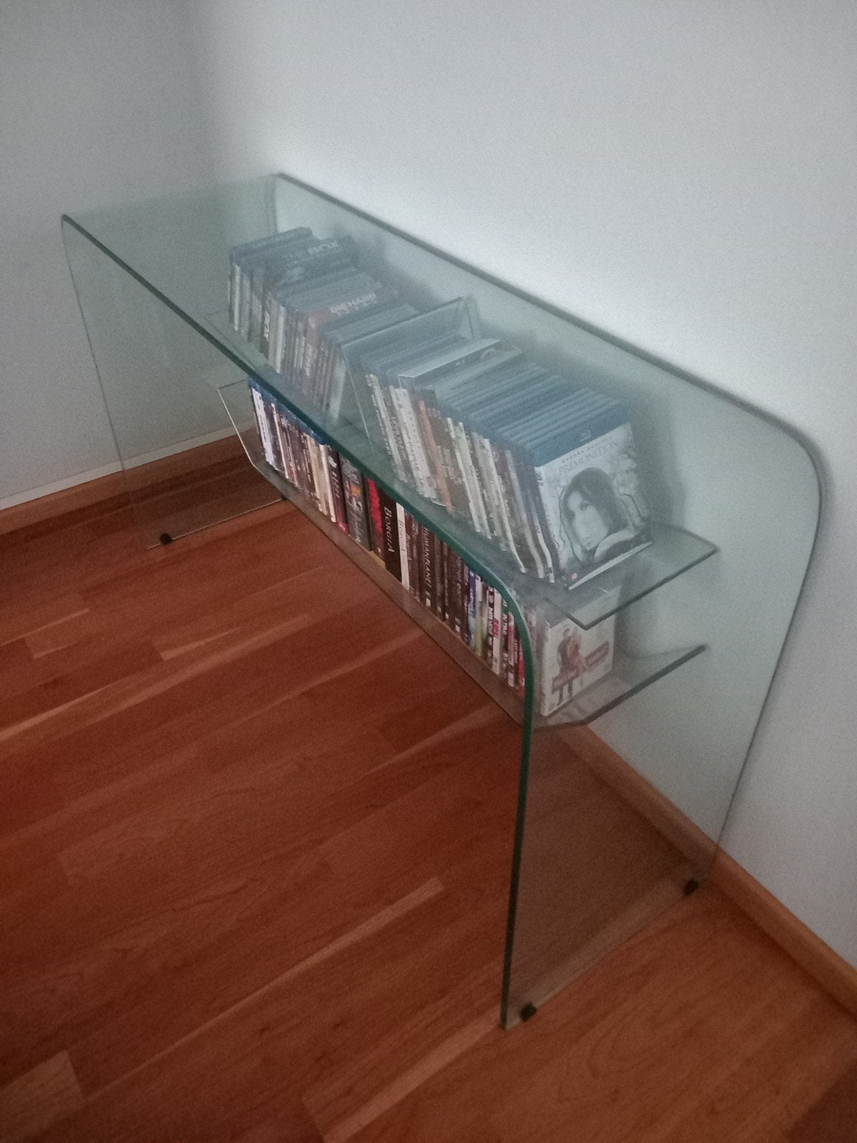 Glazen sidetable, modern, Ophalen of Verzenden, 75 cm of meer, Modern, 60 cm of meer