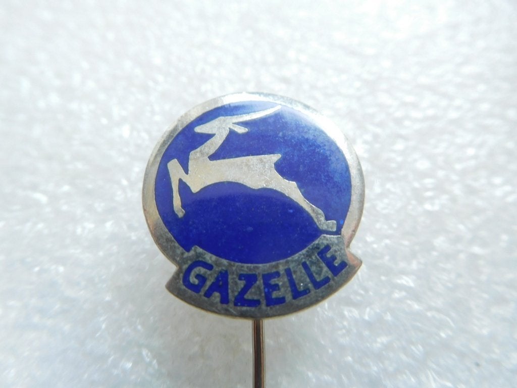 speldje Gazelle emaille, Verzamelen, Verzenden, Zo goed als nieuw, Overige onderwerpen