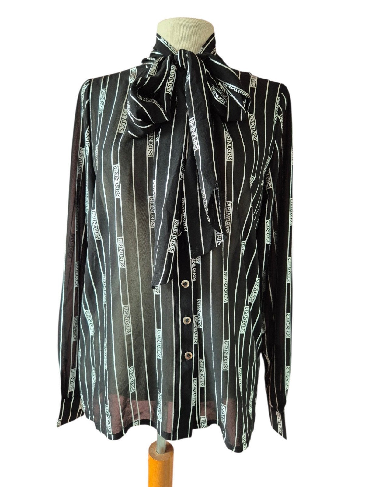 Reinders blouse maat S, doorzichtige stof, goede staat, Reinders, Zwart, Ophalen of Verzenden, Maat 36 (S)