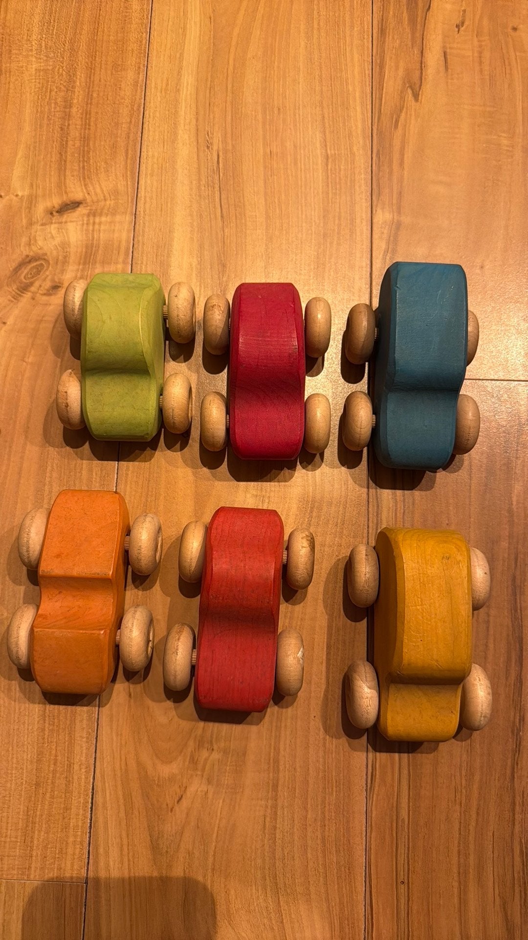 Grimm’s houten autootjes – set van 6, Ophalen, Zo goed als nieuw