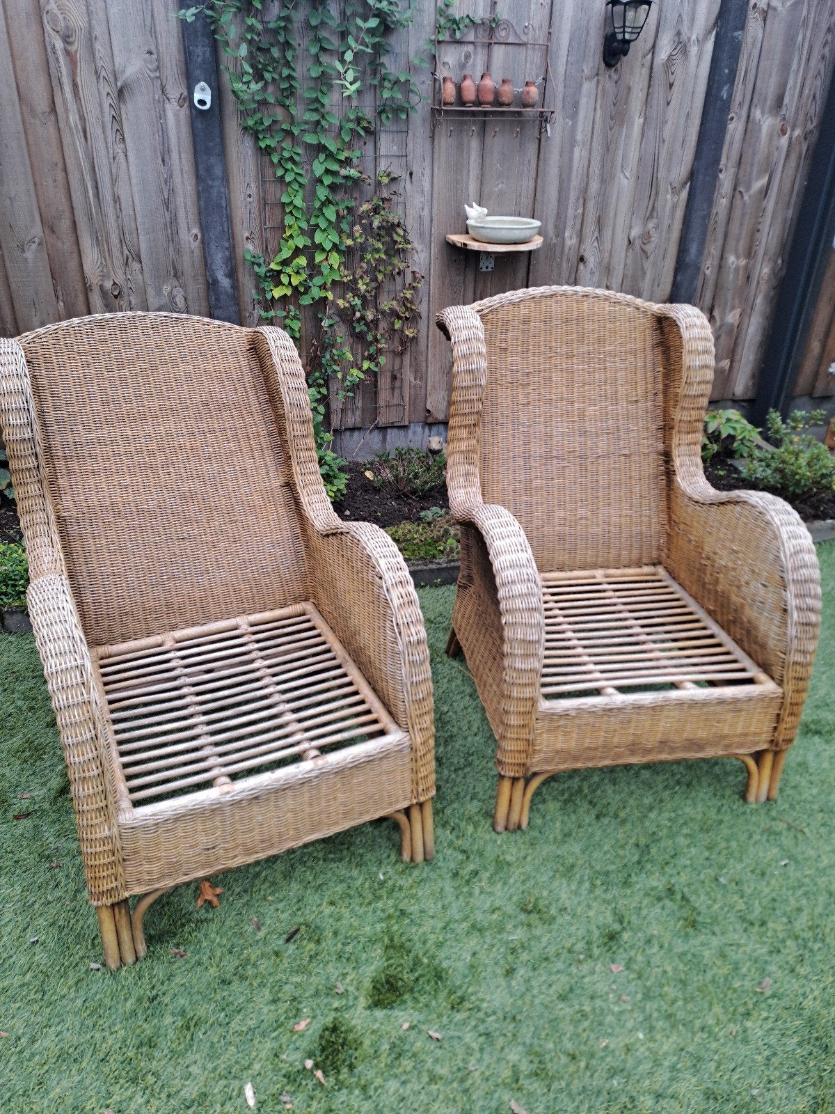 2x rotan tuinstoelen samen 20 euro, Tuin en Terras, Ophalen, Gebruikt, Rotan