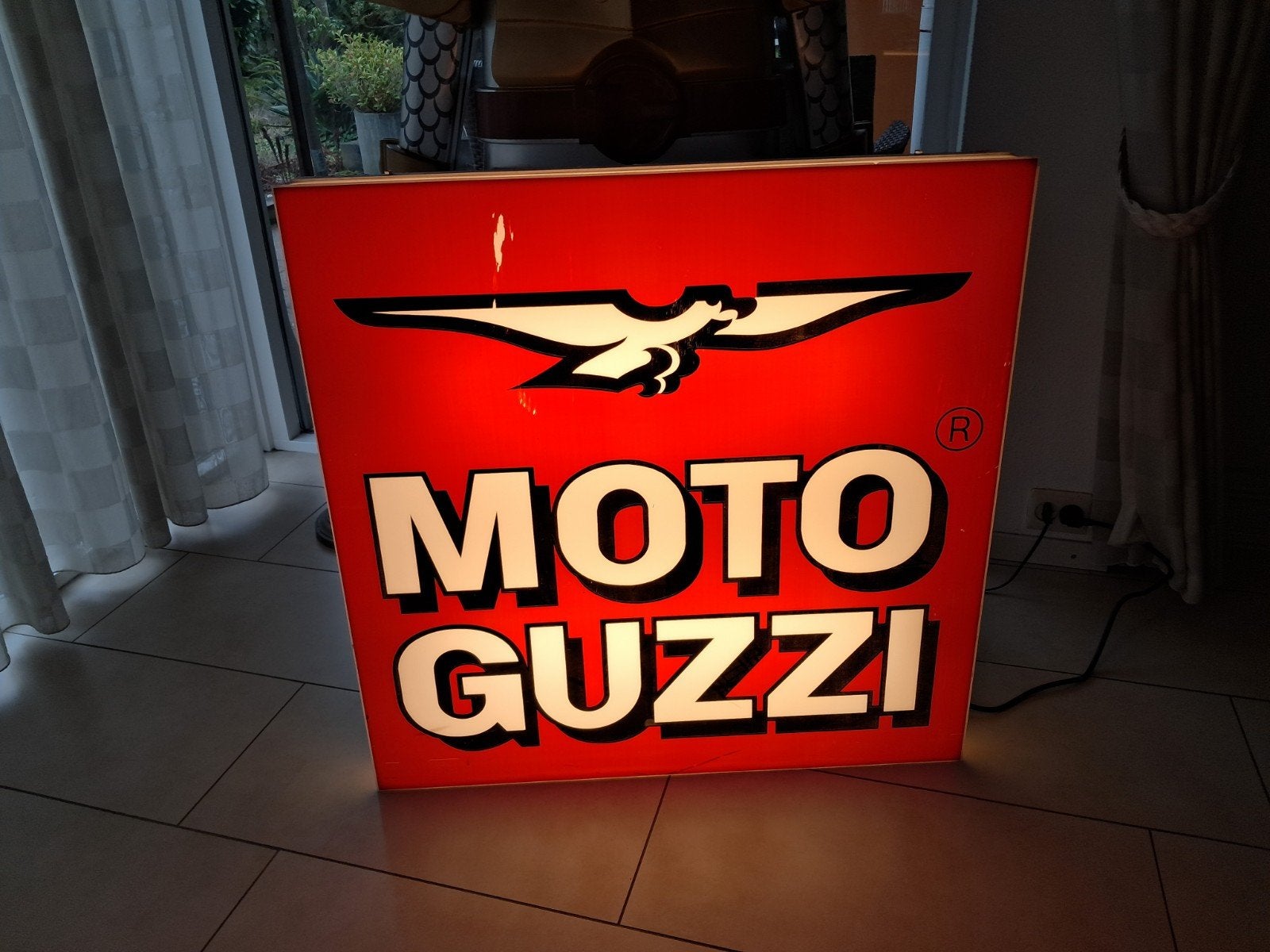 80cm oude Moto Guzzi lichtbak 1 zijdig meer dan 40j uniek, Ophalen, Gebruikt, Motoren