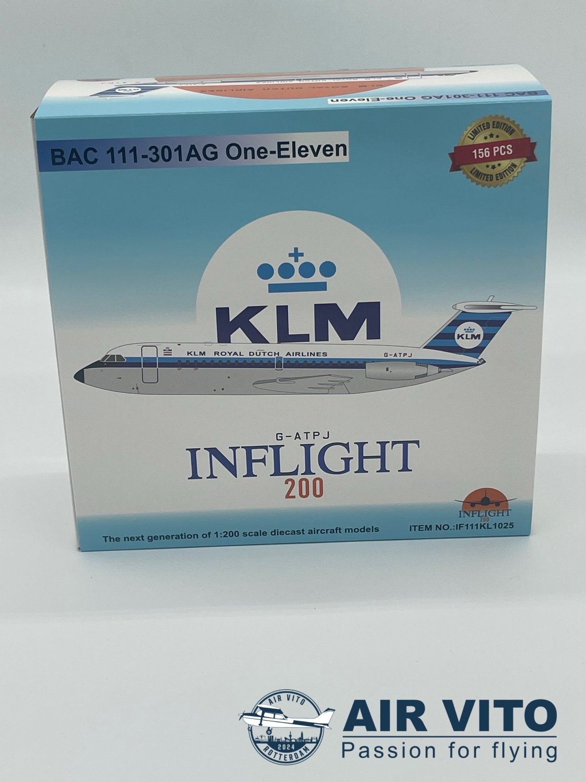 KLM BAC 111-301AG One-Eleven G-ATPJ Schaal 1:200, 2992jb, Schaalmodel, Ophalen of Verzenden, Operations@airvito.com