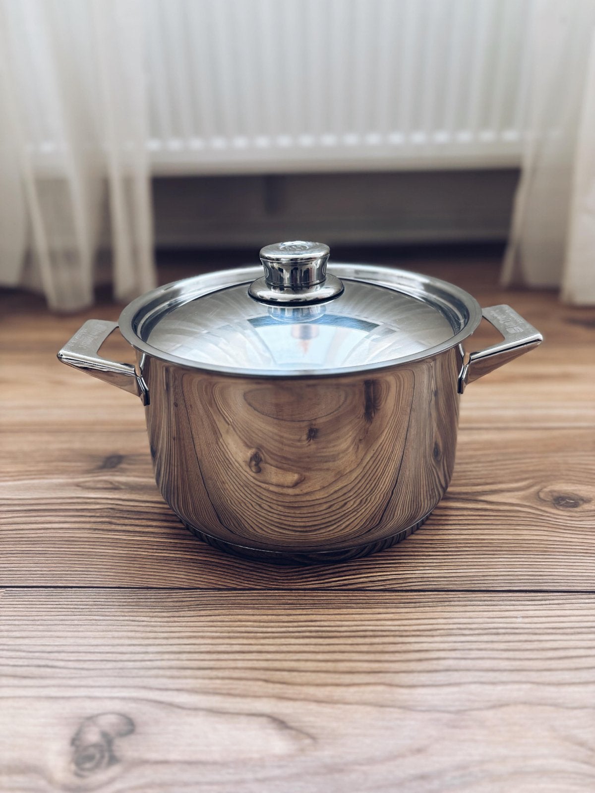 Simtronic Kookpan 20 cm - Hoogwaardig RVS met Deksel, Huis en Inrichting, Gebruikt, Met deksel, Ophalen of Verzenden, Rvs