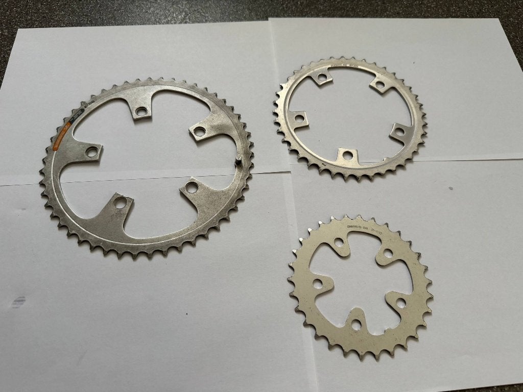 Complete set bestaande uit 3 kettingbladen:, Kinderfiets, Ophalen of Verzenden, Zo goed als nieuw, Derailleur of Ketting