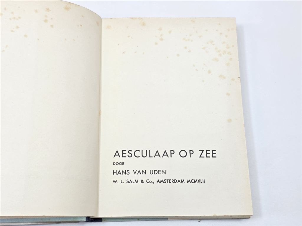 Aesculaap op Zee — Hans van Uden Scheepsgeneeskunde 1942, Gebruikt, -, -, Ophalen of Verzenden
