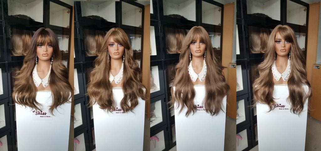 Nieuw - Pruik met Pony - Lok - Haar - Wig - Pruiken -, Ophalen of Verzenden, Nieuw, Pruik of Haarverlenging