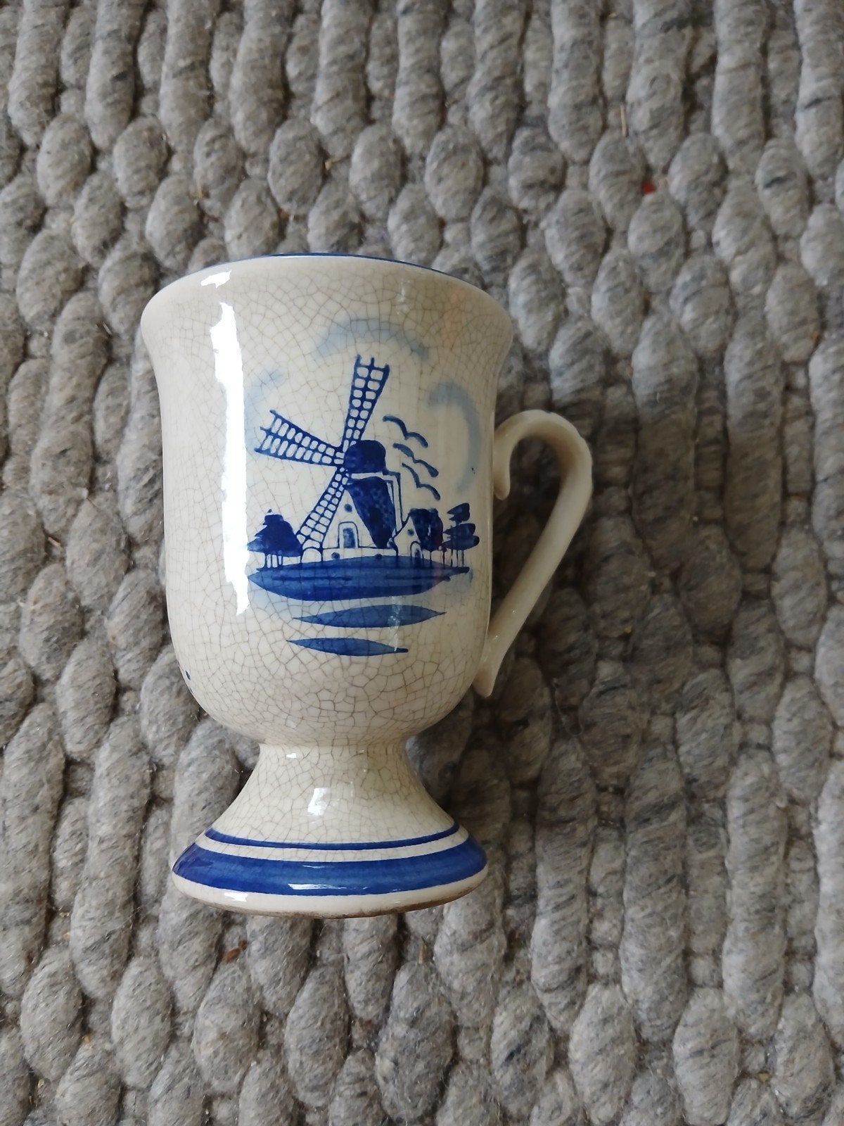 Vintage Delfts Blauw Beker - Handgeschilderd Holland, Ophalen of Verzenden
