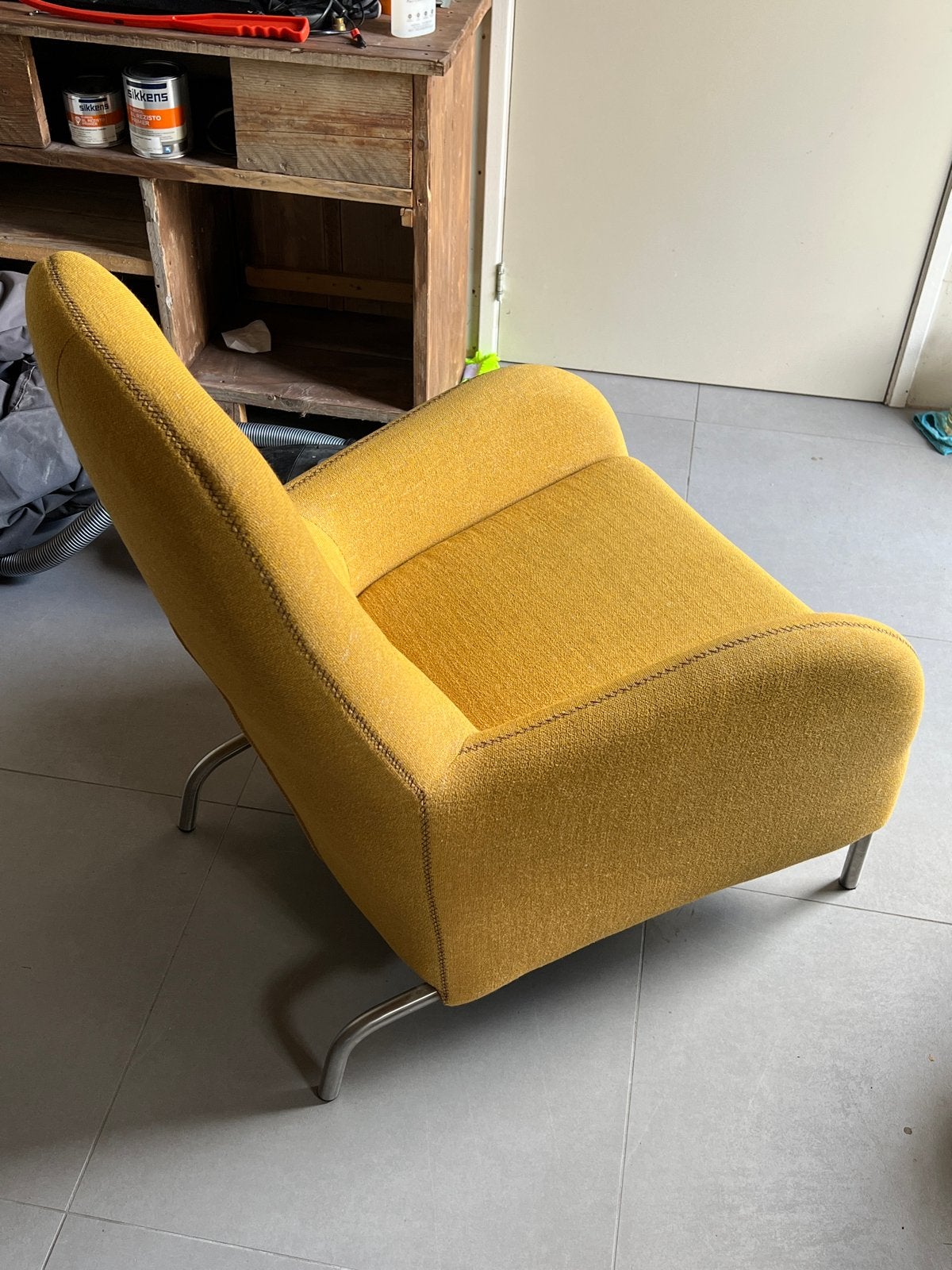 Comfortabele gele fauteuil - Zo goed als nieuw, Ophalen, Overige kleuren, Zo goed als nieuw, Eén
