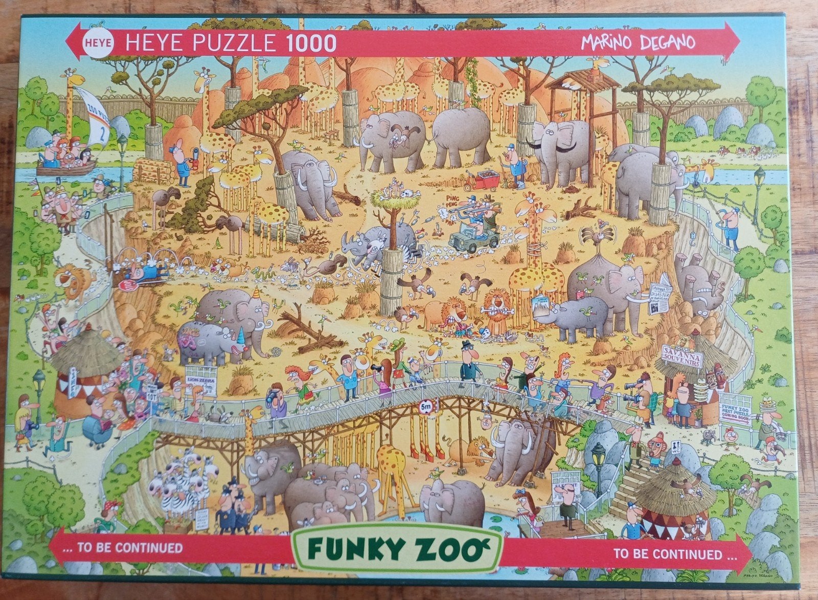 Heye puzzel Funky Zoo, Ophalen, 500 t/m 1500 stukjes, Zo goed als nieuw