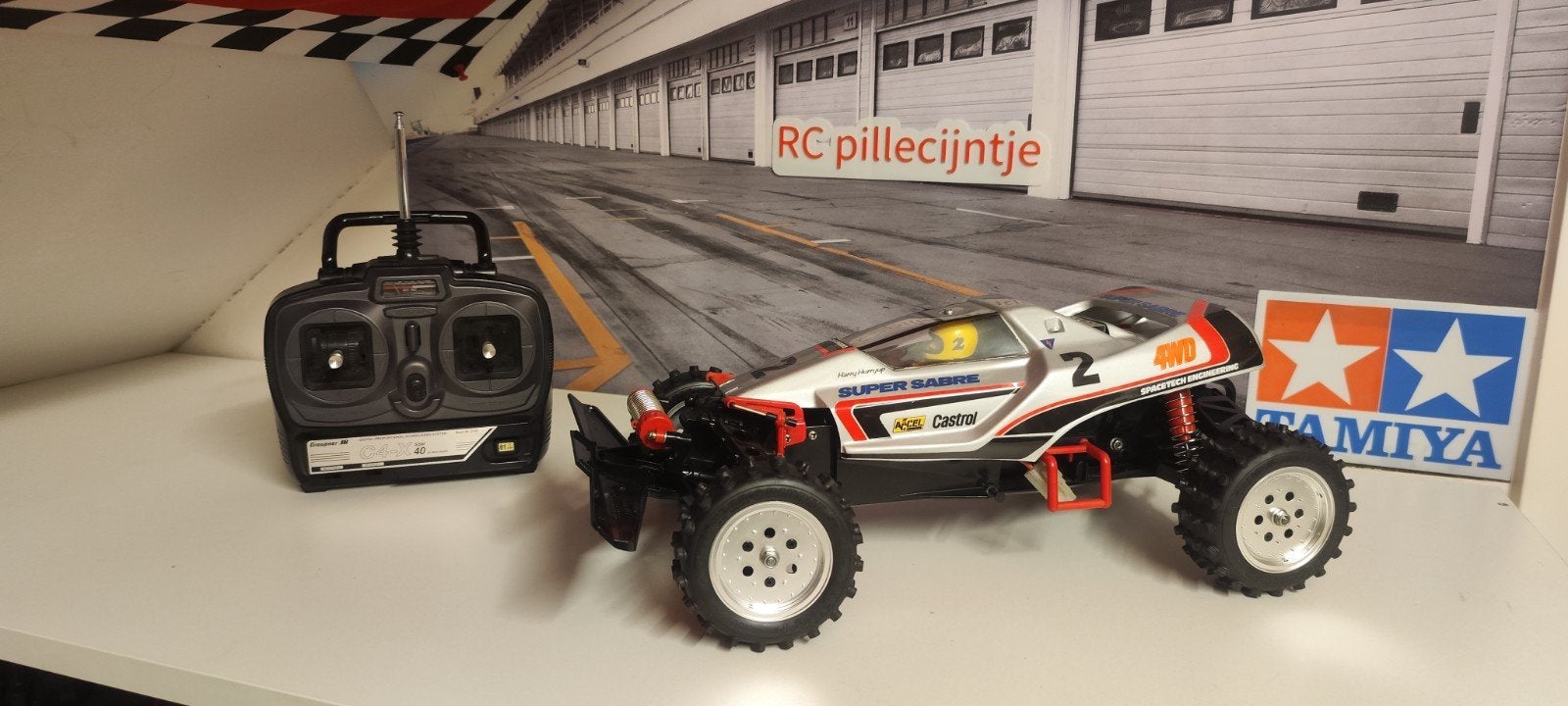 Tamiya vintage super sabre., Ophalen of Verzenden, Gebruikt, Auto offroad