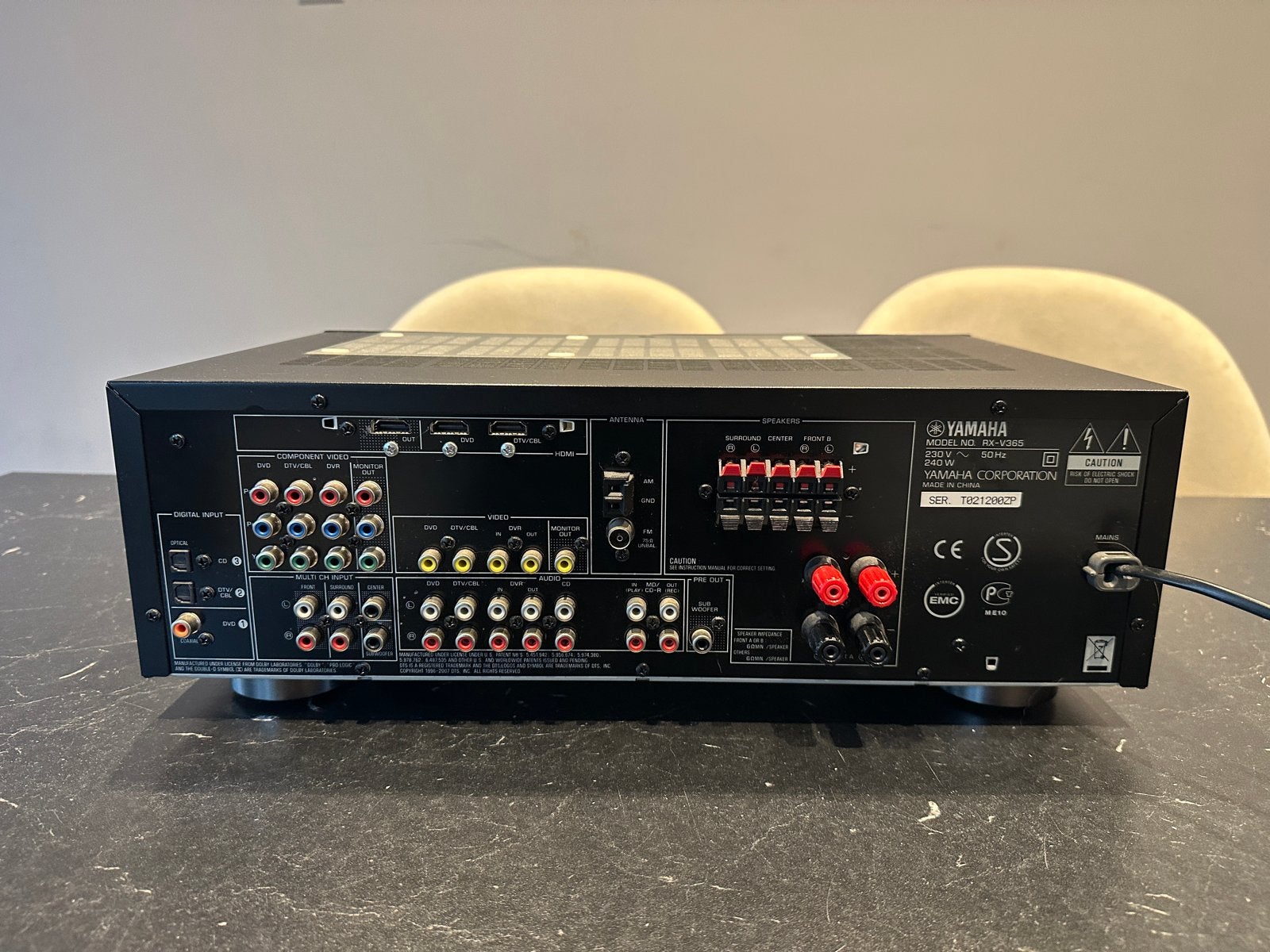Yamaha RX-V365 AV Receiver - Krachtige Home Cinema Ervaring, Ophalen, Gebruikt, Yamaha, 60 tot 120 watt