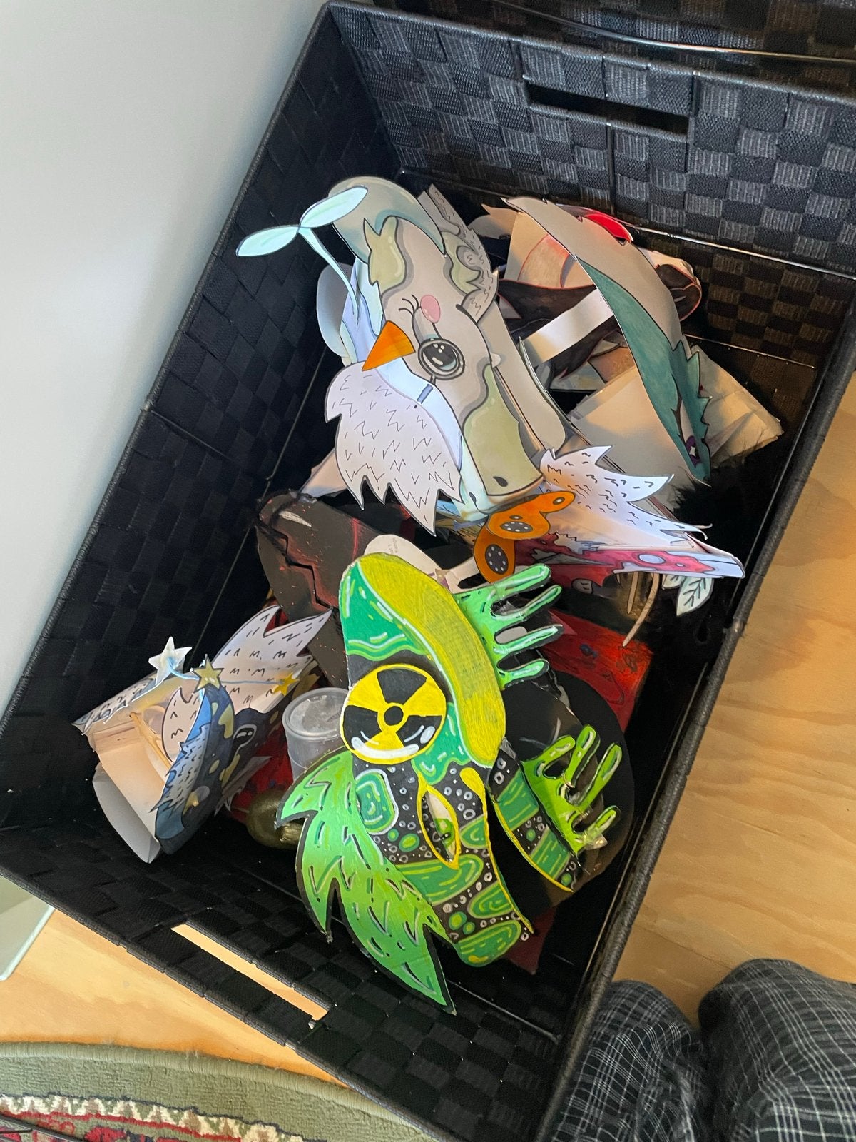 Partij dragon puppets, Ophalen, Gebruikt