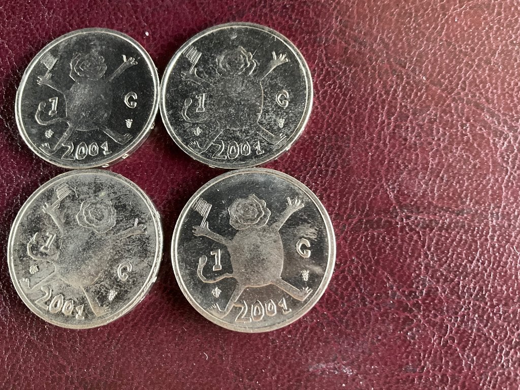 4 Loeki gulden 2001, Ophalen of Verzenden, Koningin Beatrix, 1 gulden, Losse munt