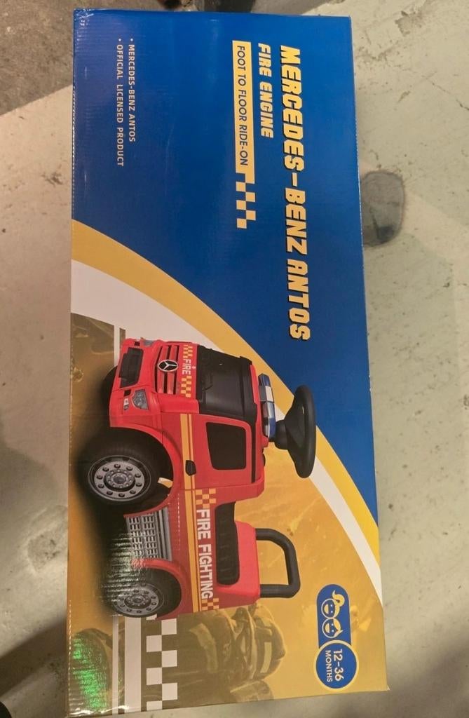 Mercedes-Benz Antos Brandweer Loopauto - Nieuw in Doos, Ophalen, Nieuw, Bus of Vrachtwagen, Overige merken