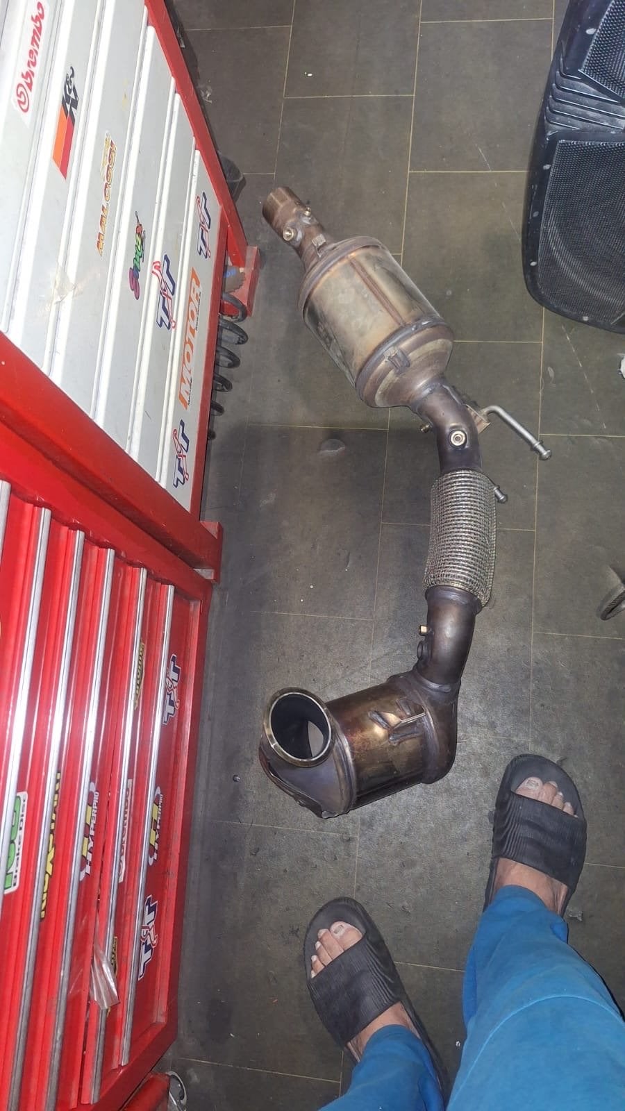 VW Polo Downpipe met Cat, Eind- en Middendemper, Auto-onderdelen, Ophalen, Gebruikt, Volkswagen