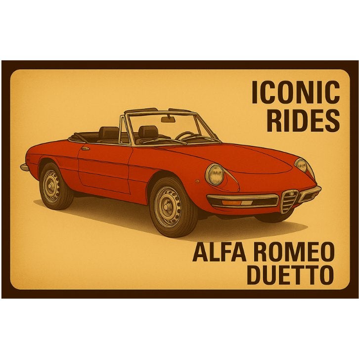 Alfa Romeo Duetto Spider bord (met kleine schade) 20x30cm, Verzamelen, Merken en Reclamevoorwerpen, Nieuw, Reclamebord, Verzenden