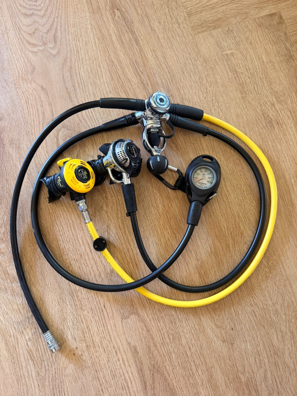 Ademautomatenset compleet 1e, 2e trap, octopus en manometer, Ophalen of Verzenden, Zo goed als nieuw
