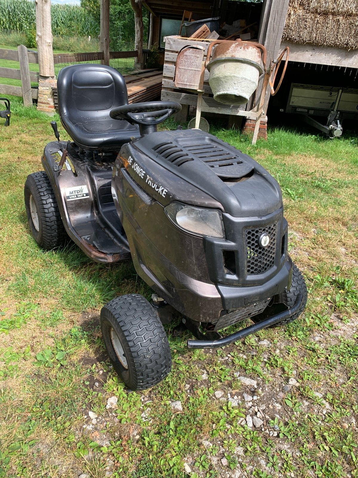 Gepensioneerde zitmaaier, Tuin en Terras, Zitmaaiers, Ophalen, Gebruikt, Versnellingen, 90 tot 120 cm