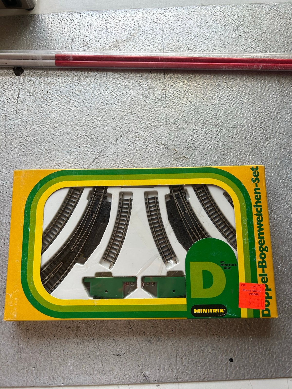 Minitrix Dubbel-Bogenweichen-Set D - N-spoor Rails, Gelijkstroom, Trix, Nieuw, Rails