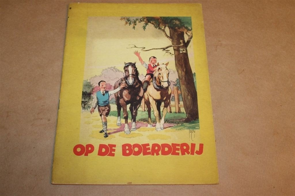 Op de Boerderij — Vintage Prentenboek Jaren 50 Jacob Lang, Ophalen of Verzenden, Gelezen