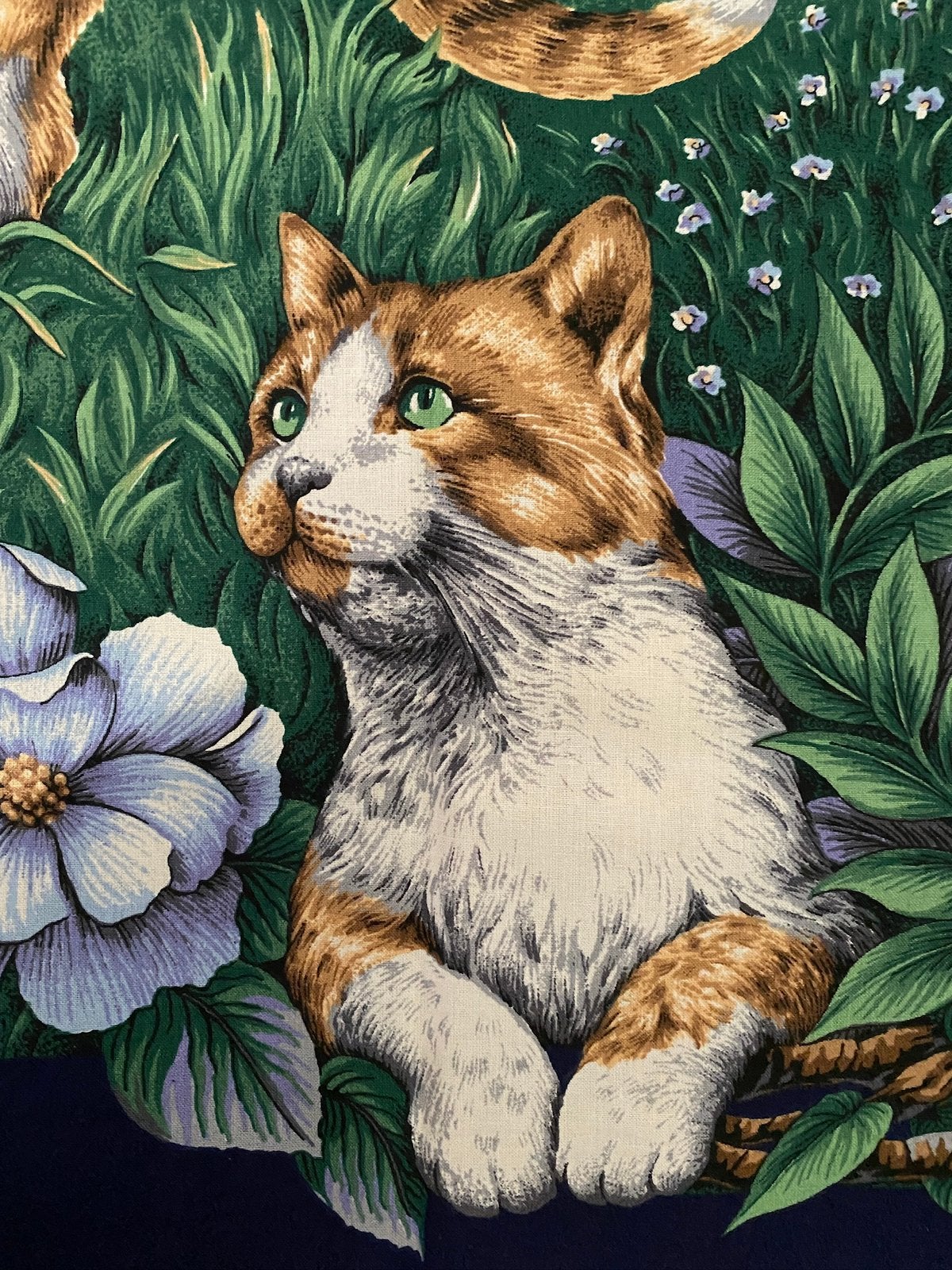 Zeldzaam vintage katten stof paneel, Overige kleuren, Nieuw, Ophalen of Verzenden, 30 tot 120 cm
