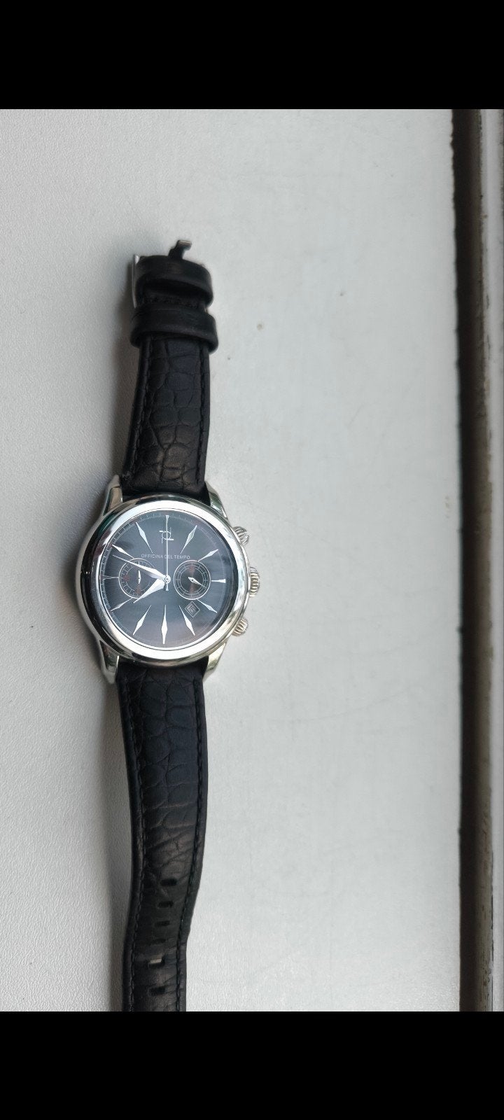 Officina del Tempo Chronograaf Herenhorloge (A23620) – Topst, Overige merken, Leer, Polshorloge, Ophalen of Verzenden