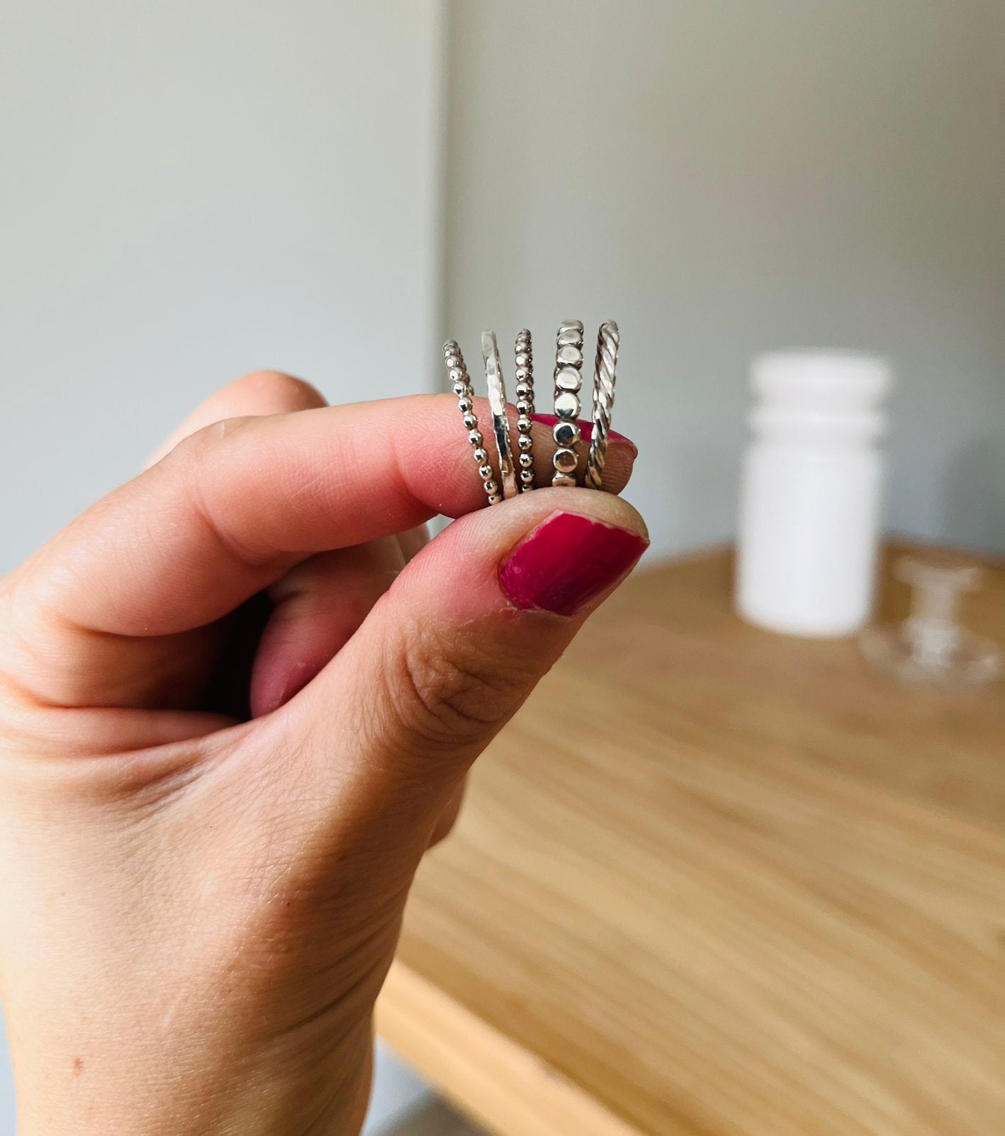 5 aanschuifringen ringen anna nina, Ophalen of Verzenden