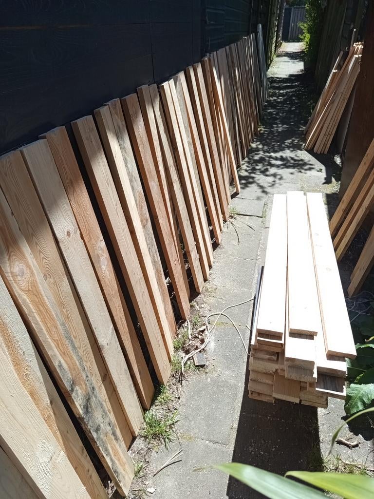 Diverse houten planken, Gebruikt, 25 tot 50 mm, Ophalen of Verzenden, Balk