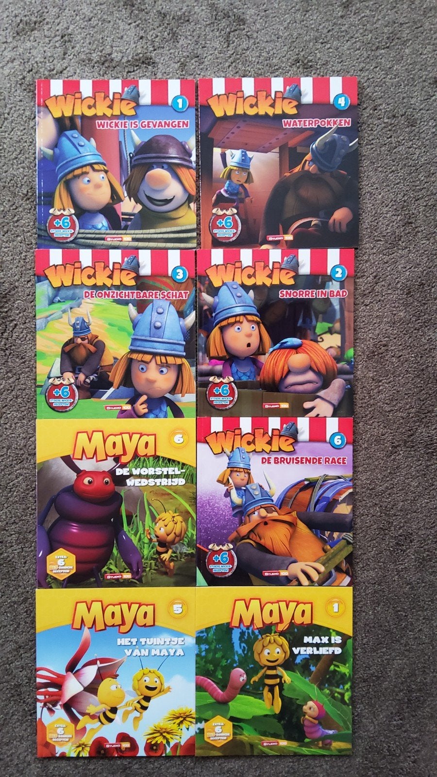 Kinderboeken: Maya de Bij en Wickie de Viking, Ophalen, Zo goed als nieuw, Fictie algemeen