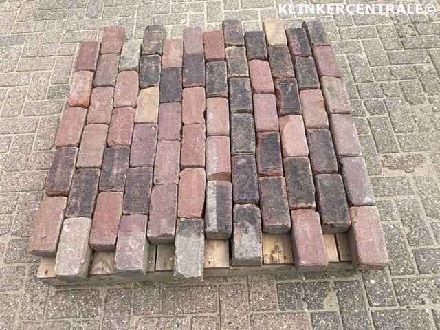 4.500m2 rood paars gemêleerd gebakken keiformaat klinkers br, Bij dit gebruikte product niet te achterhalen, Gebruikt, Verzenden