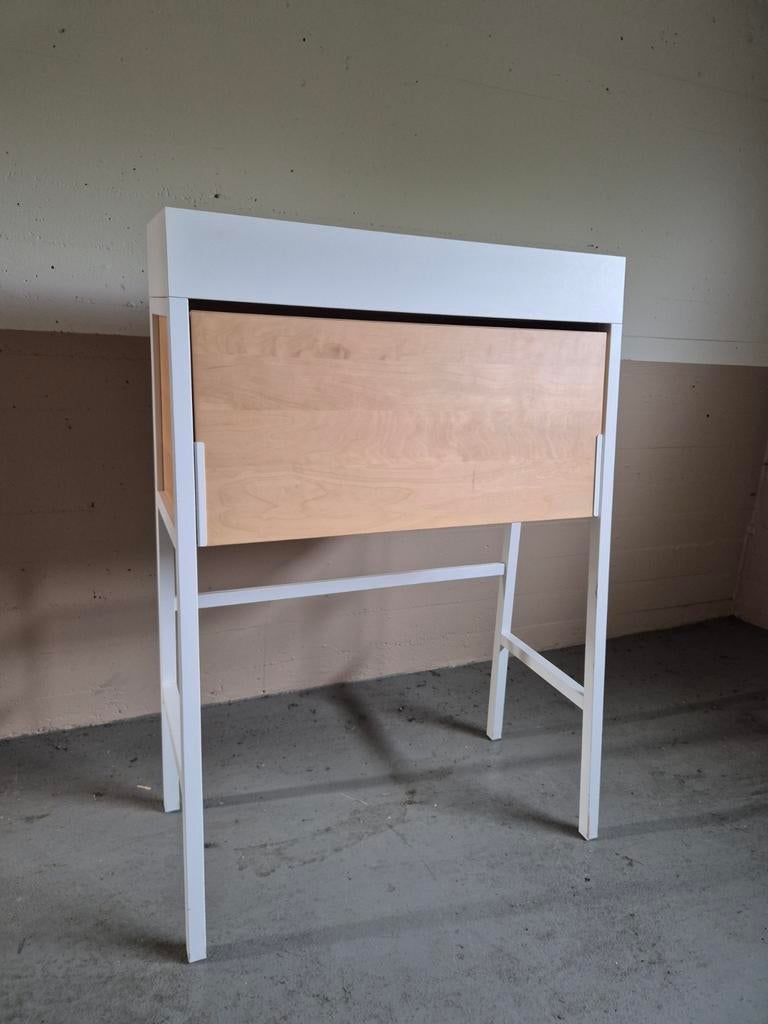 IKEA PS 2014 Secretaire - Wit/Berkenhout, Ophalen, Gebruikt, Modern, Scandinavisch