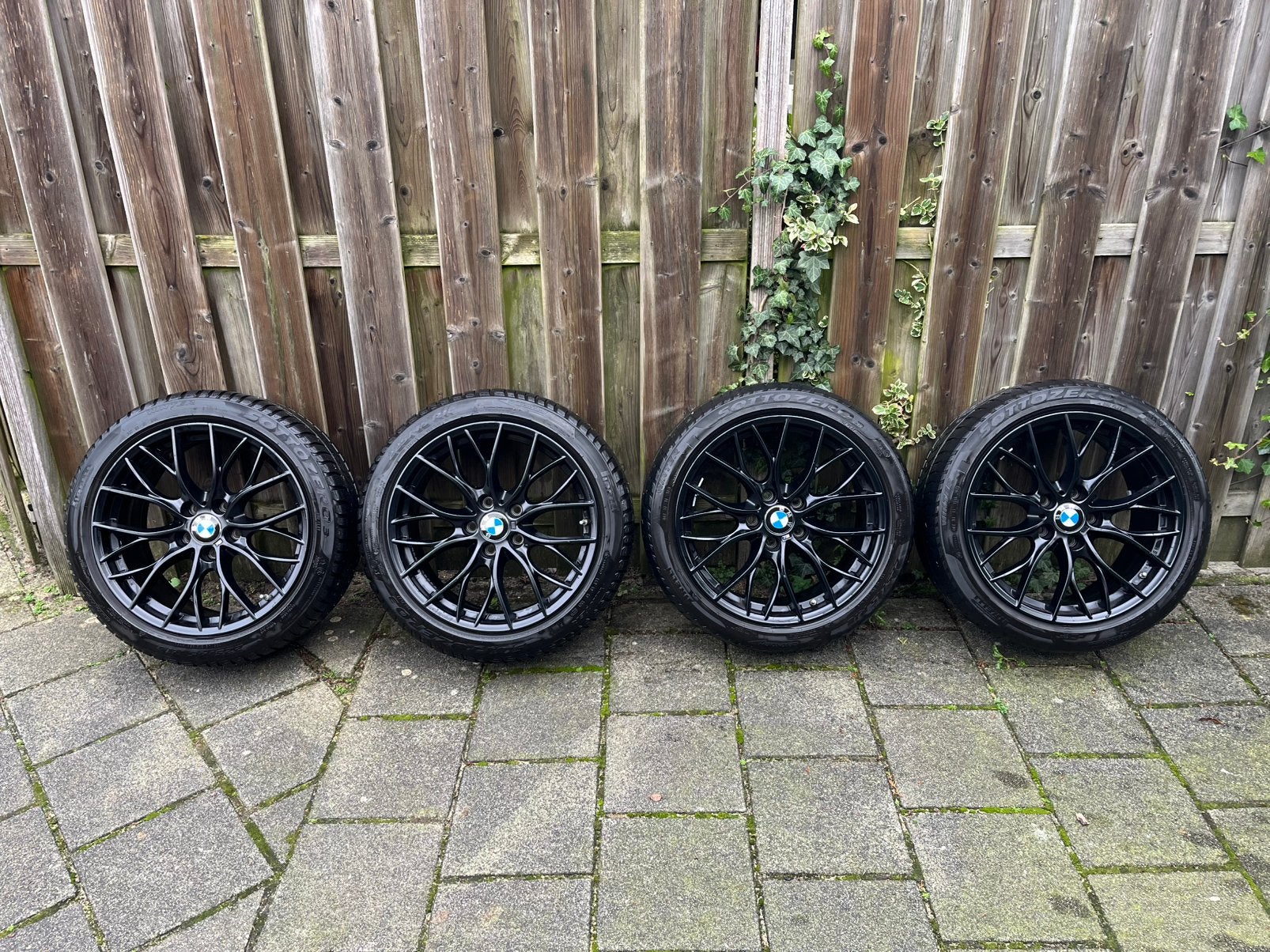 ORIGINELE 18” BMW 405M wintervelgen 22/45 R18 5x120 zwart, Ophalen of Verzenden, Zo goed als nieuw