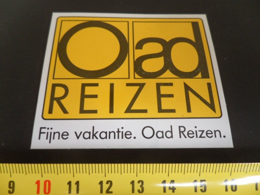 sticker OAD Reizen Fijne vakantie  *, Verzamelen, Ophalen of Verzenden, Zo goed als nieuw