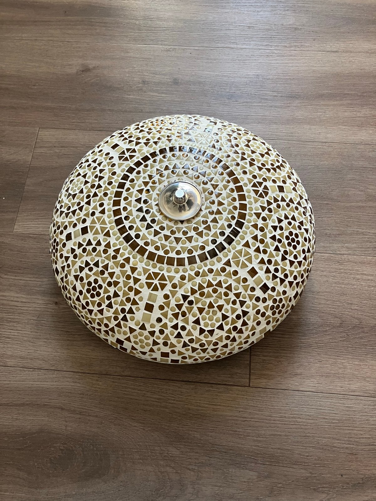 Mozaïek Plafondlamp - Bruin/Beige - Oosters Design, Ophalen, Gebruikt, Meerkleurig, E27 (groot)