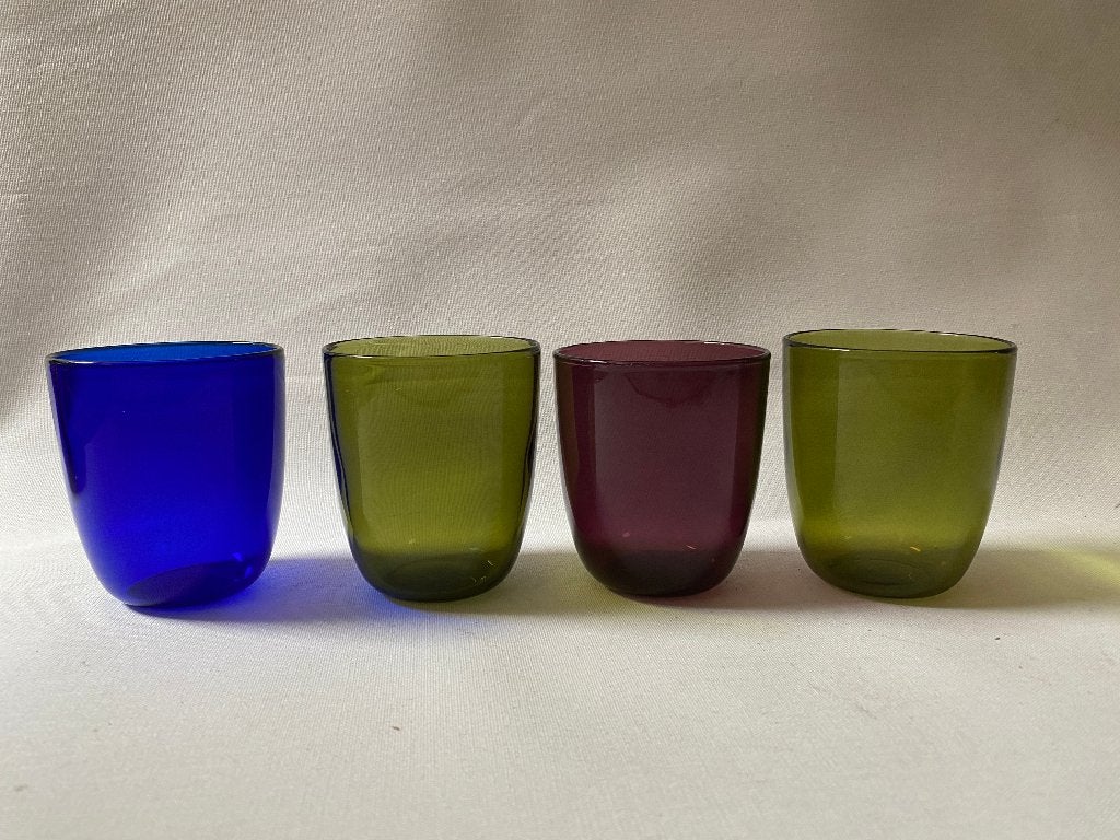 Design Set van 4 Iittala van designer Tapio Wirkkala, Ophalen of Verzenden, Gebruikt, Waterglas