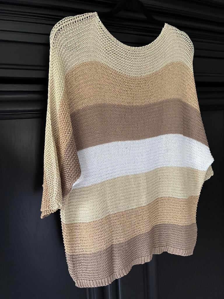 Zomers truitje zand/goud one size nieuw, Overige kleuren, Verzenden, Maat 42/44 (L), Nieuw