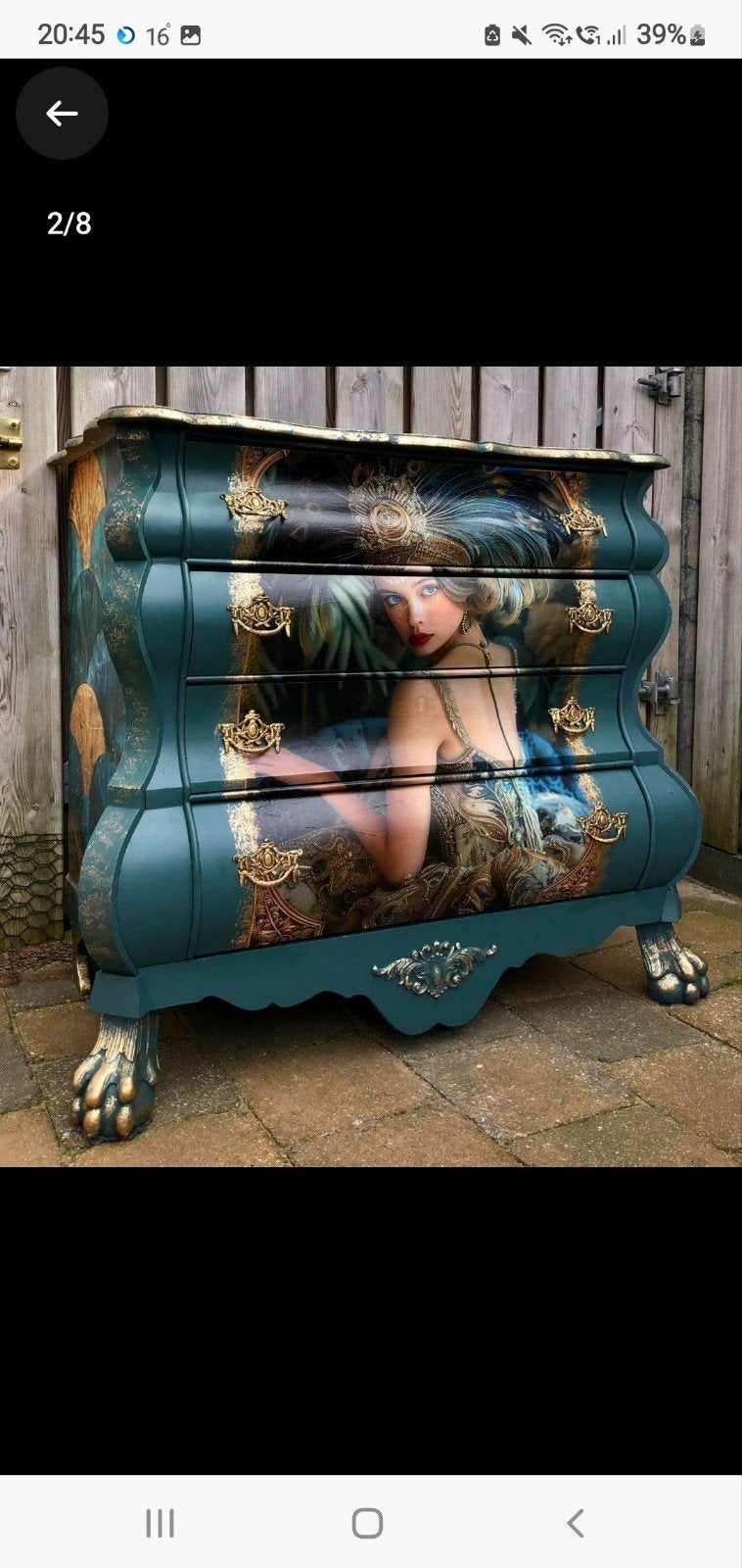 AANBIEDING gerestylde Ladekast, Zo goed als nieuw, 3 of 4 laden, Minder dan 100 cm, 50 tot 100 cm
