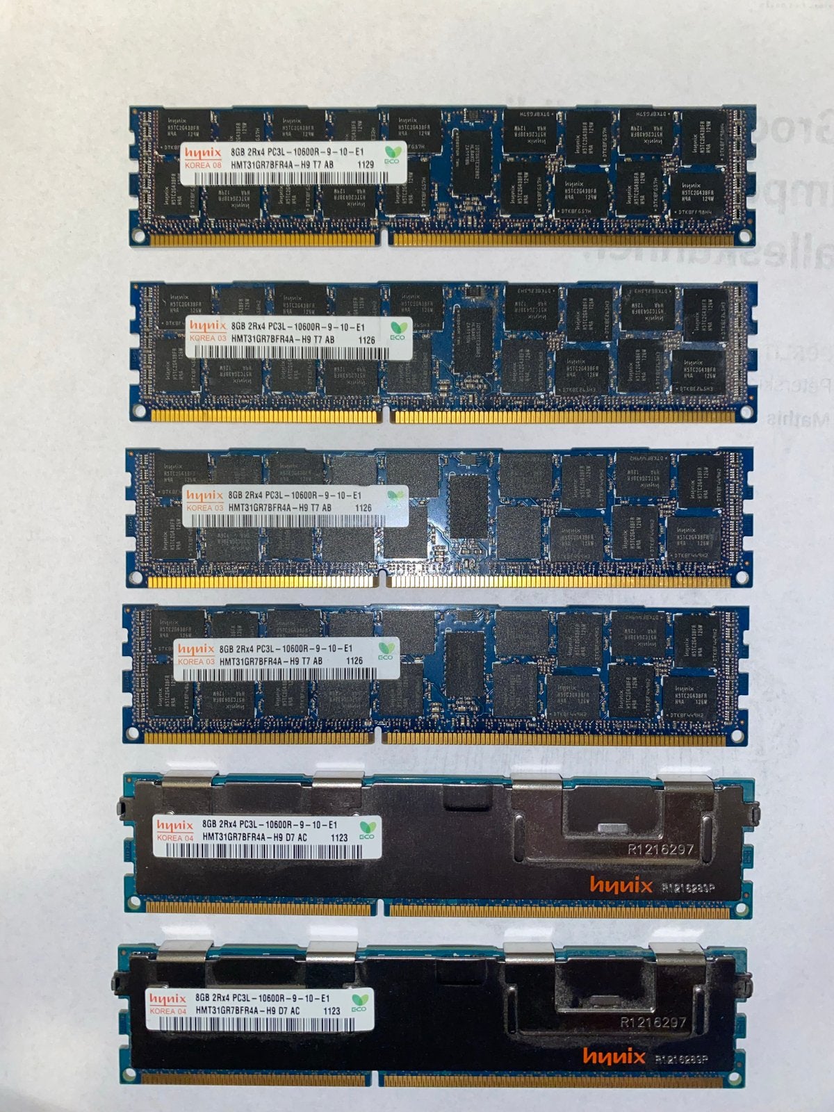 Hynix 8GB DDR3 PC3L-10600R Server RAM Geheugen, Gebruikt, Server, 8 GB, DDR3