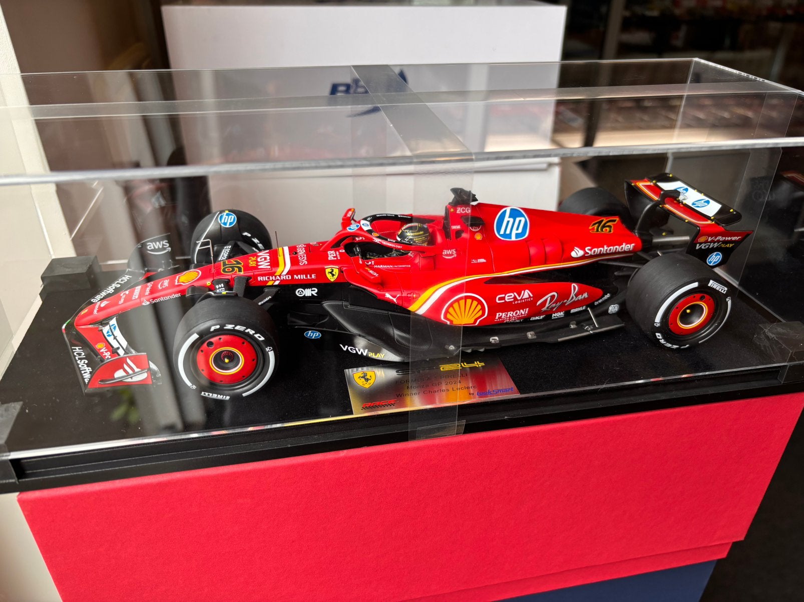 Ferrari SF24 Winner Monza GP Leclerc Looksmart 1:18 ! C 4F, Overige merken, ., Looksmart, Nieuw