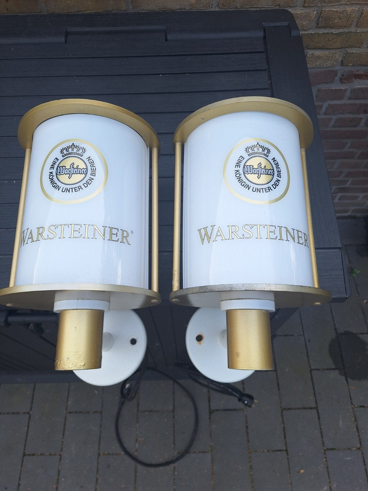 Warsteiner Bier Reclame Wandlampen Set van 2, Ophalen of Verzenden, Gebruikt, Overige typen, Overige merken