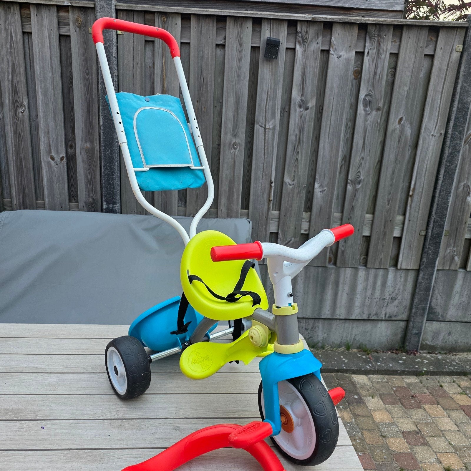 Smoby be move comfort kinderfiets met kiepwagen., Ophalen, Gebruikt, Duwstang
