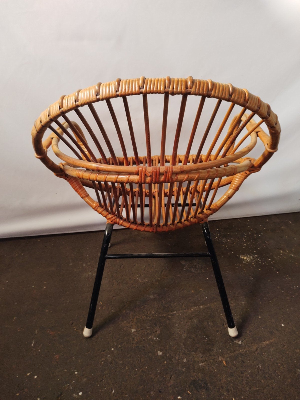 Rotan fauteuiltje Rohé Noordwolde, Huis en Inrichting, Ophalen, Gebruikt, Mid century, Minder dan 75 cm